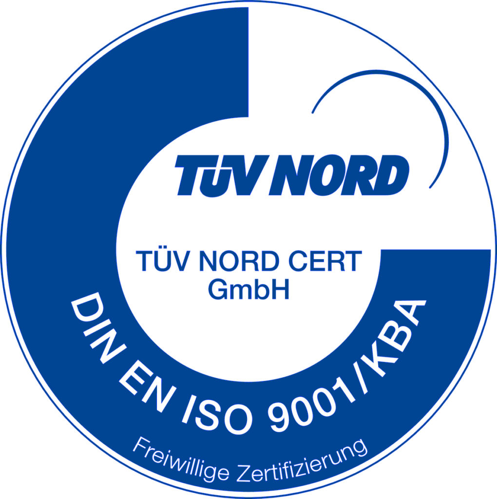 Völkel is certified according to DIN EN ISO 9001 / KBA.