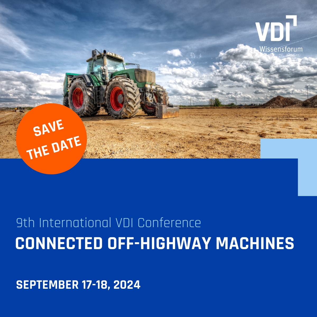 9th International VDI conference connected off-highway machines september 17-18, 2024.